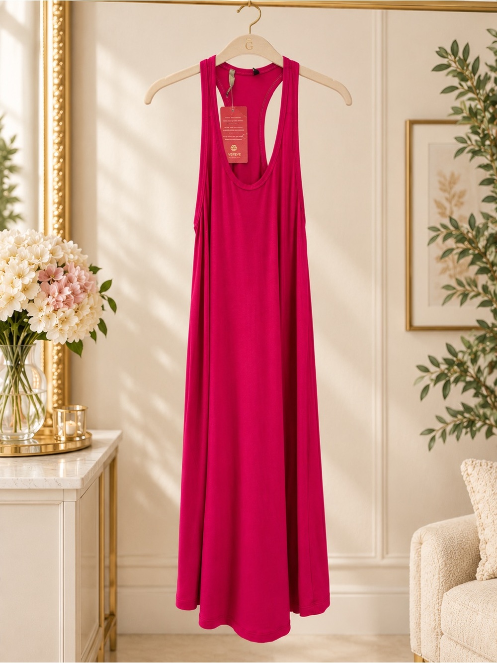 Peyton Jensen Johnny Racerback Dress Pink Small NWT Made in USA Evereve